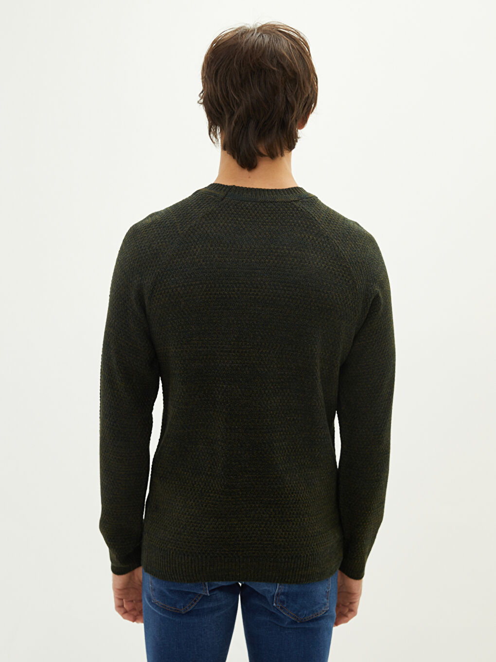 rew Neck Long Sleeve Thick Men's Knitwear Sweater-5