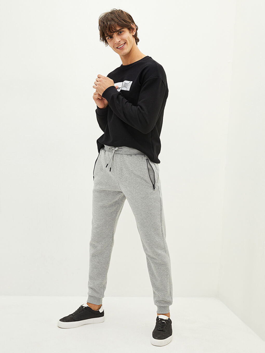 Slim Fit Men's Thick Jogger Sweatpants-2