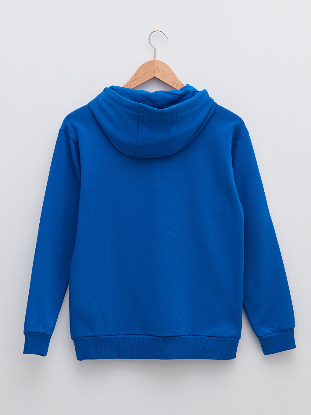 Mavi Uzun Kollu Erkek Kalın Hoodie-6