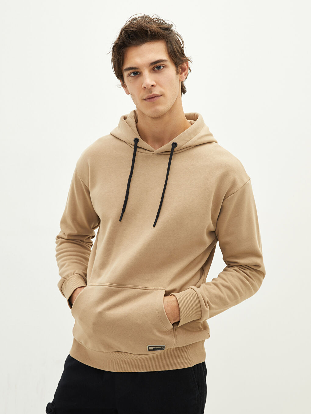 Sweatshirt à Capuche Épais pour Hommes à Manches Longues-1