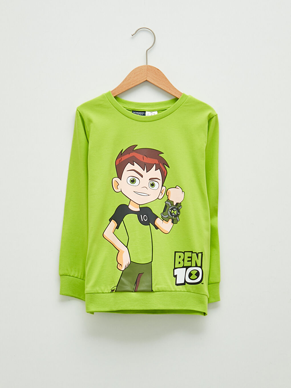 Crew Neck Ben 10 Printed Long Sleeve Boy T-Shirt