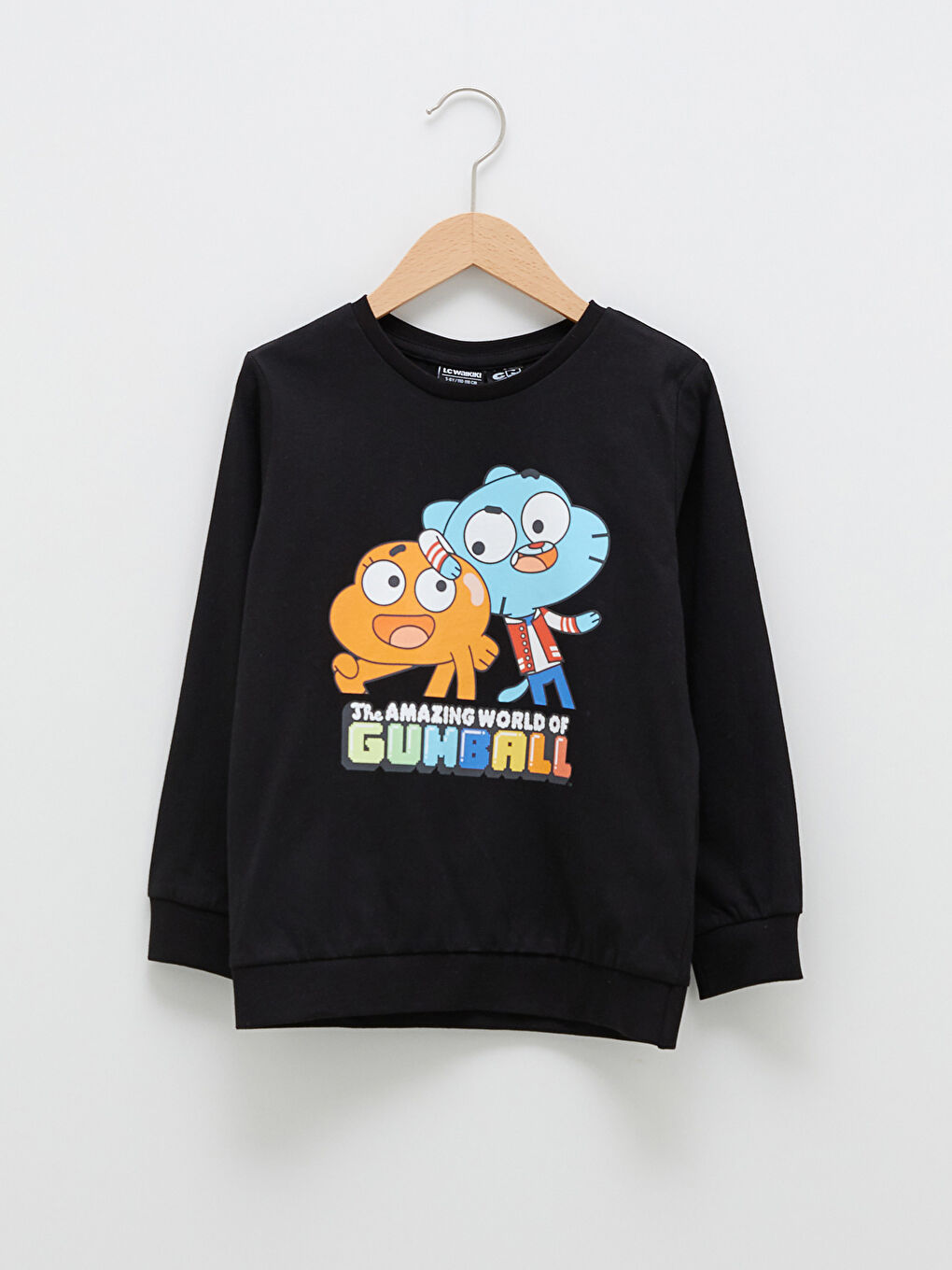 LCW Kids Crew Neck Gumball Printed Long Sleeve Boy T-Shirt