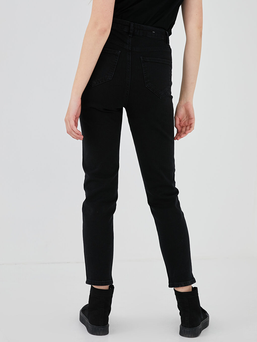 LCW Jeans High Waist Slim Fit Rodeo Jean Trousers For Women With Pocket Detail -W17555Z8-327