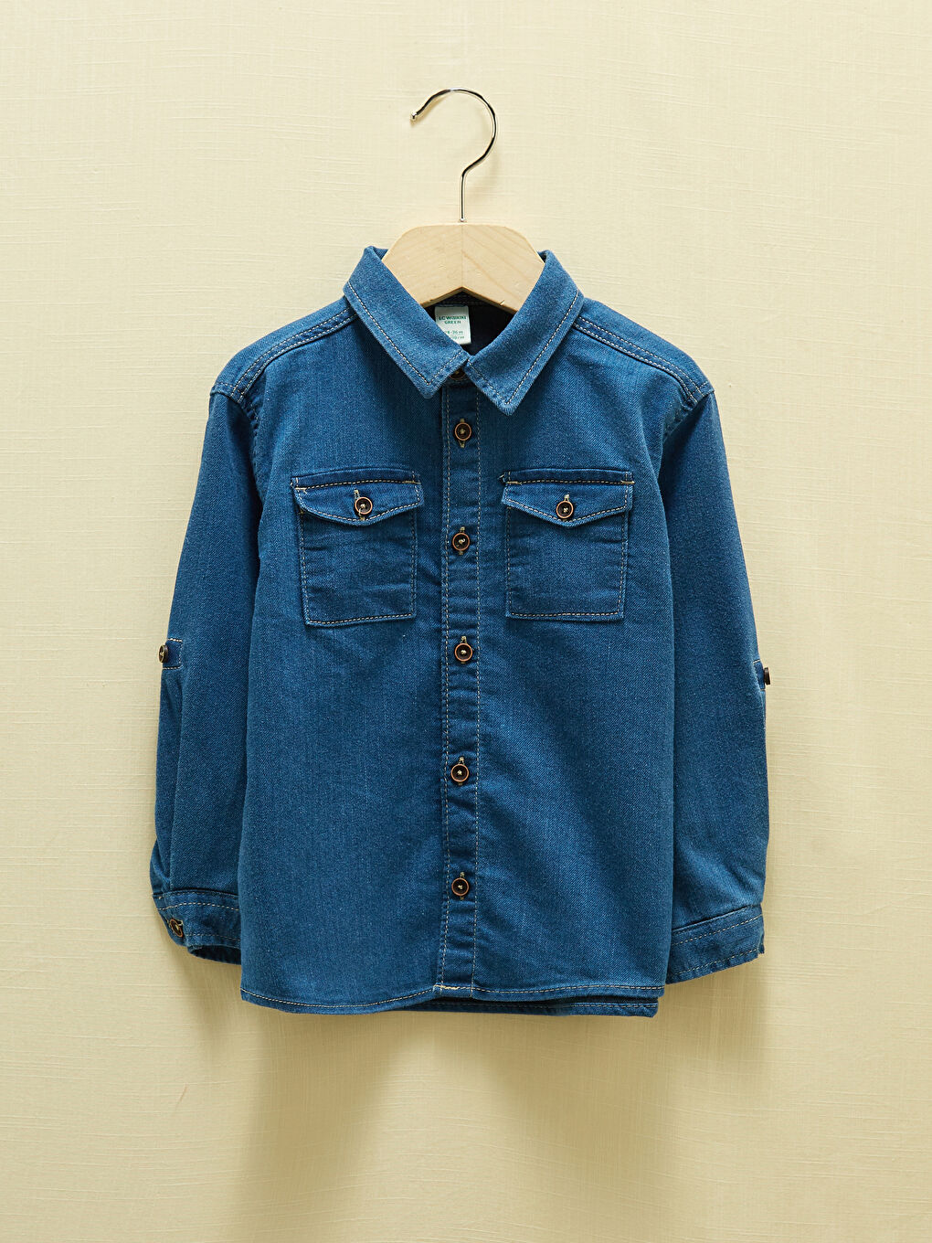 Long Sleeve Basic Baby Boys' Denim Shirt
