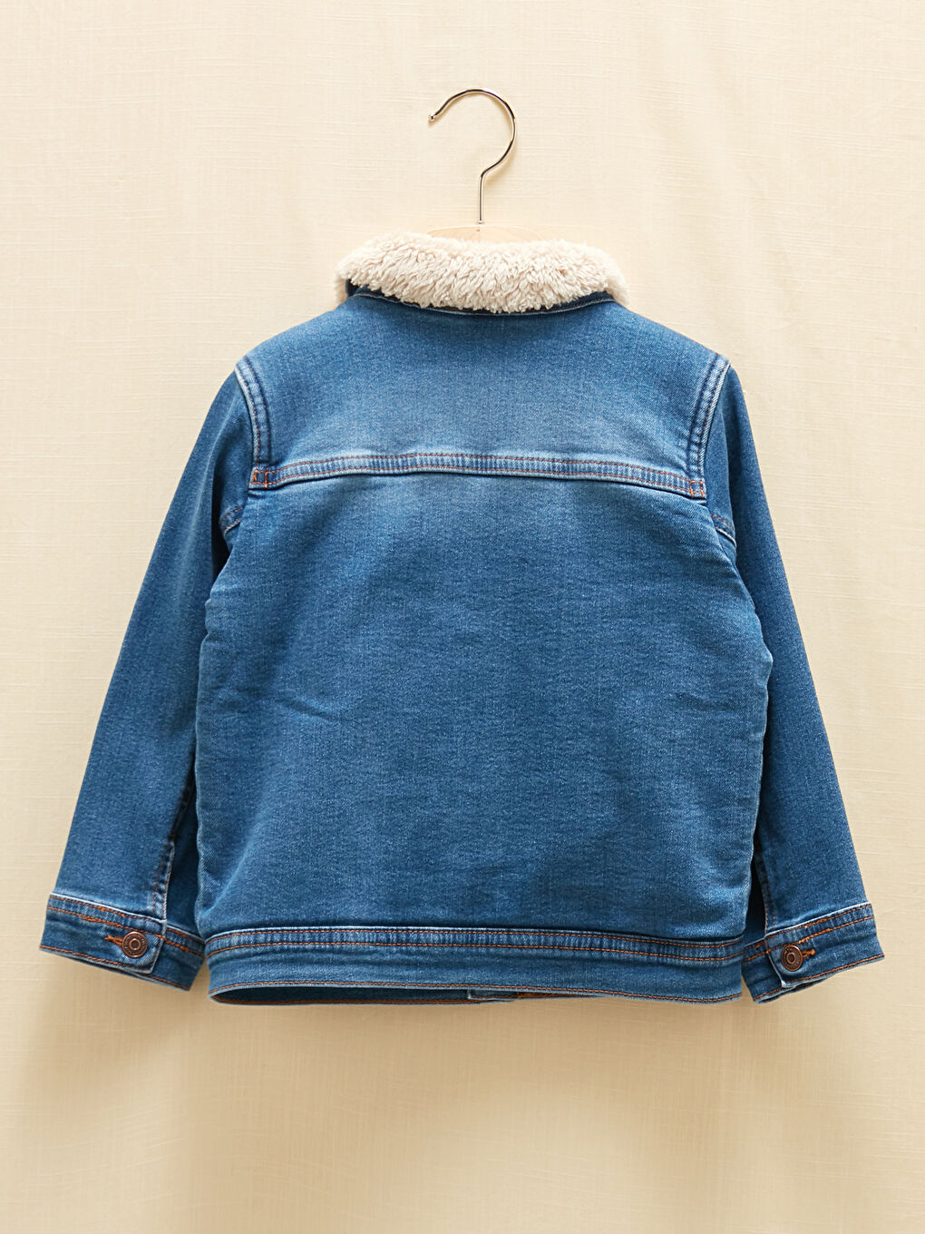 LCW baby Orta İndigo Rodeo Uzun Kollu Basic Erkek Bebek Jean Ceket - 1