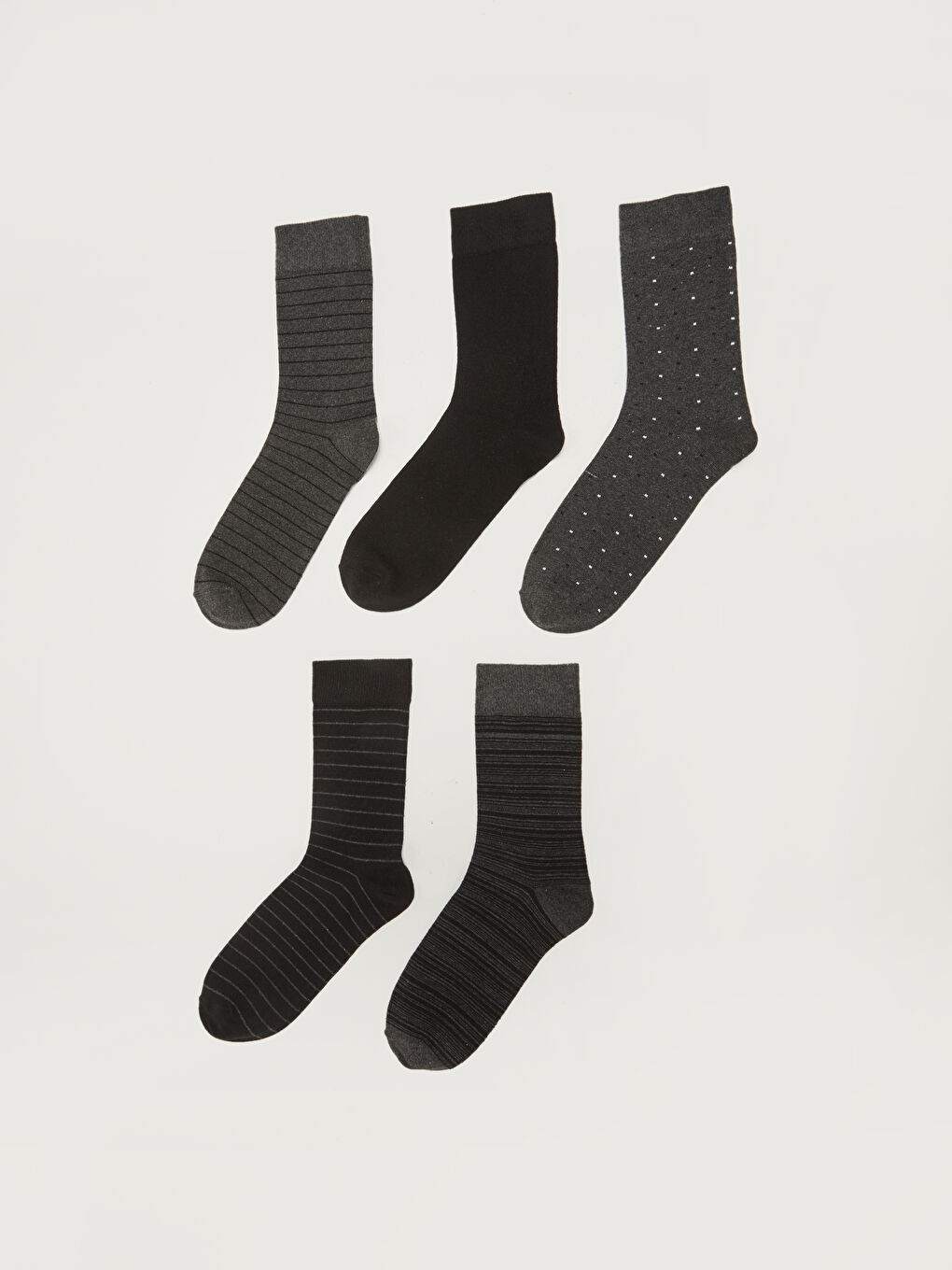 Patterned Men's Ankle Socks 5 Pack-1