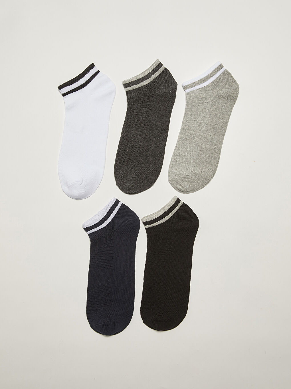Plain Men's Trainer Socks 5 Pack-1