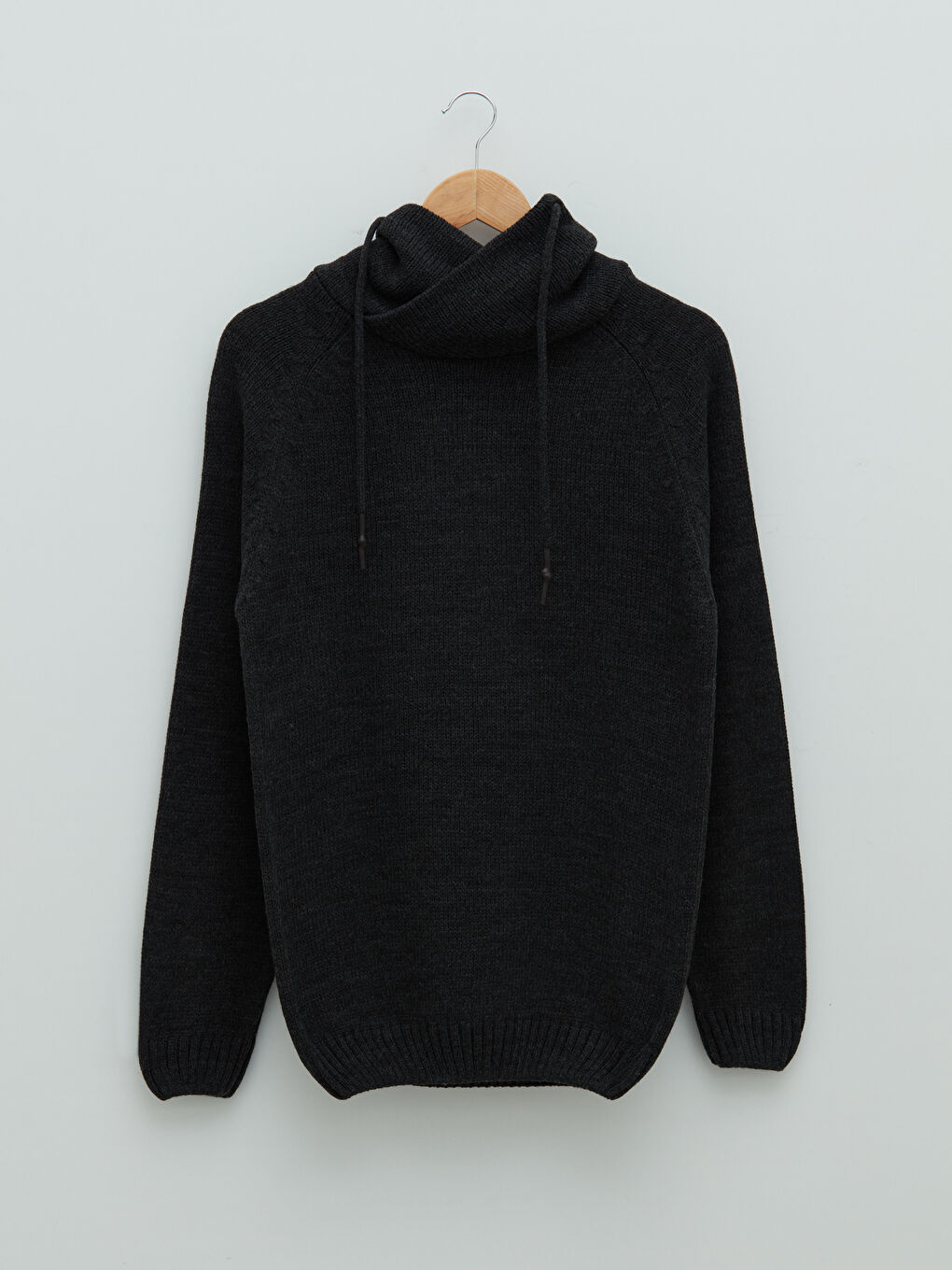 Funnel Hoodie Long Sleeve Men's Tricot Sweater-5
