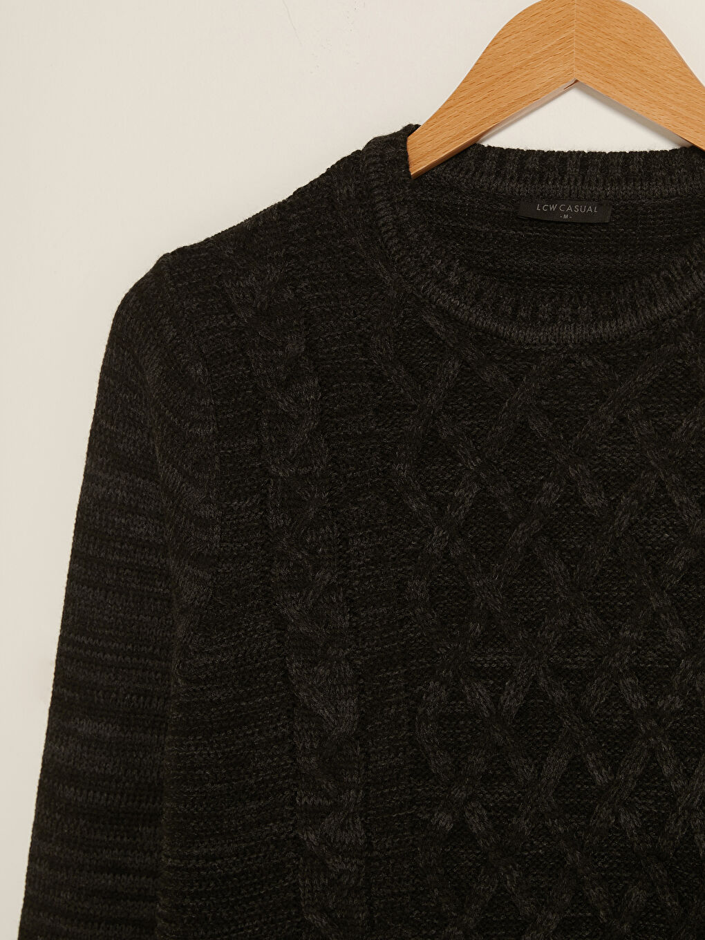 Ерлерге арналған трикотаж ұзын жеңді дөңгелек жағалы жемпір-7