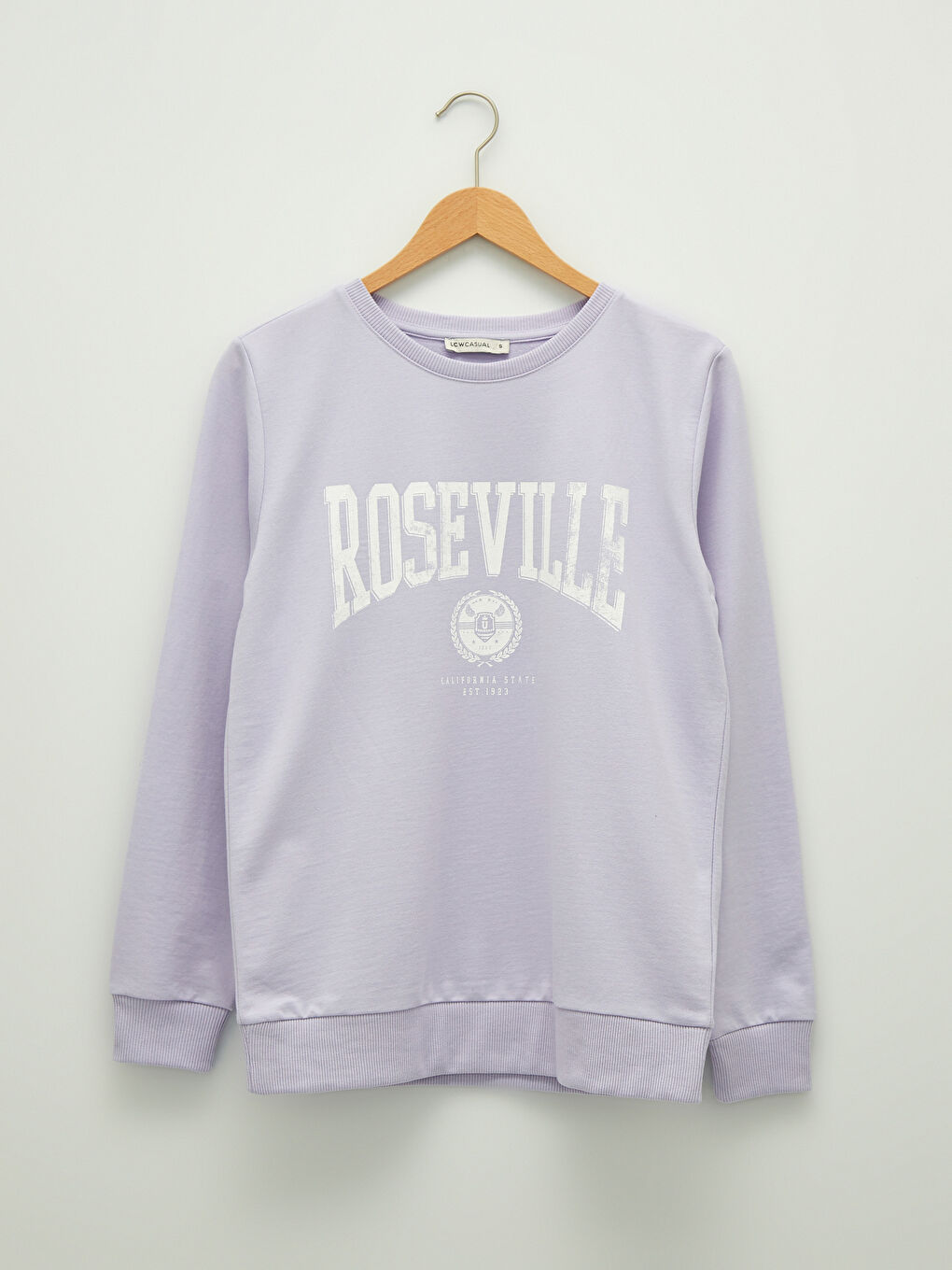 Женская толстовка с круглым вырезом и длинными рукавами с принтом-5