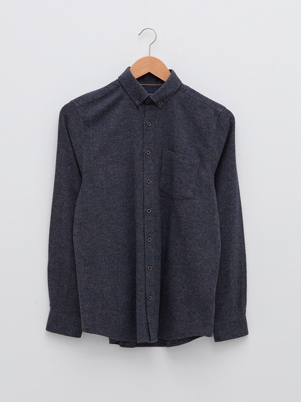 Bej Regular Fit Uzun Kollu Erkek Gömlek-6