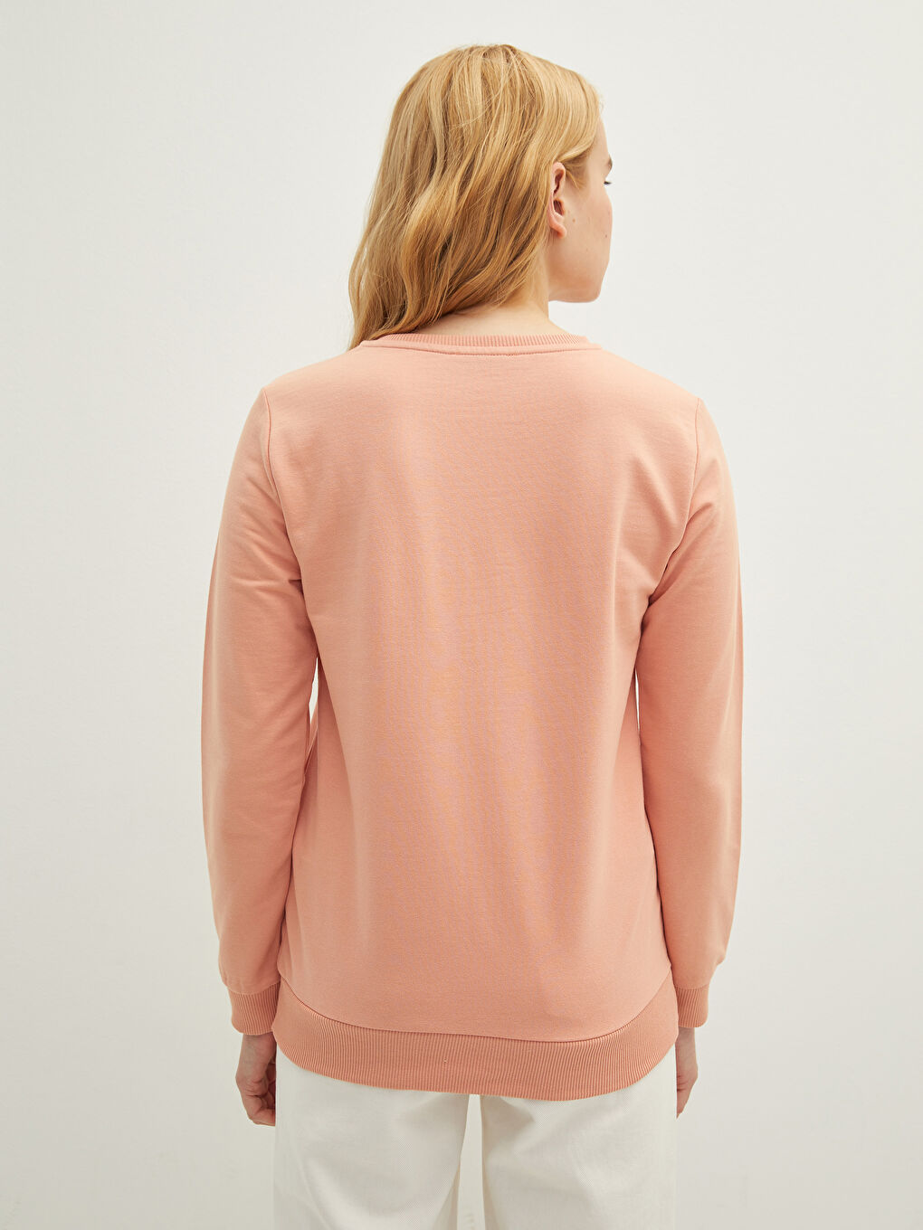 Rundhalsausschnitt Bedruckt Langarm Damen Sweatshirt-4