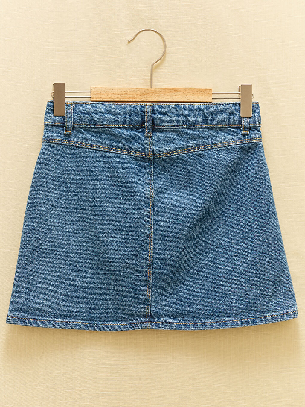 LCW Kids Basic Cotton Girl Jean Skirt -W17797Z4-H45