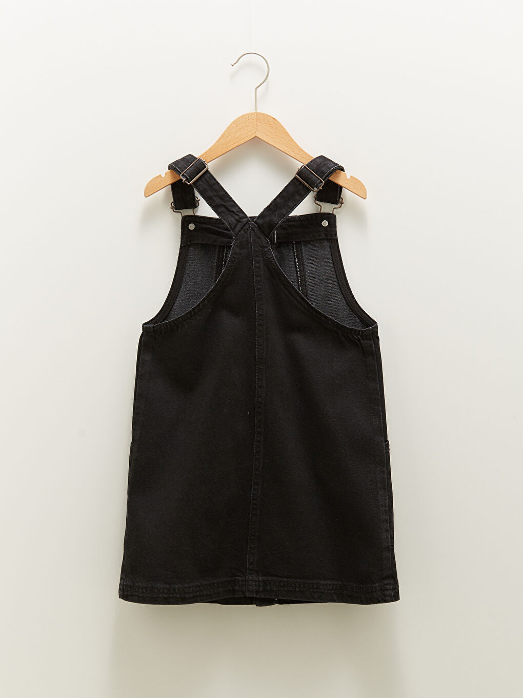 LCW Kids Düğme Detaylı Pamuklu Kız Çocuk Jean Salopet Elbise -W17803Z4-326