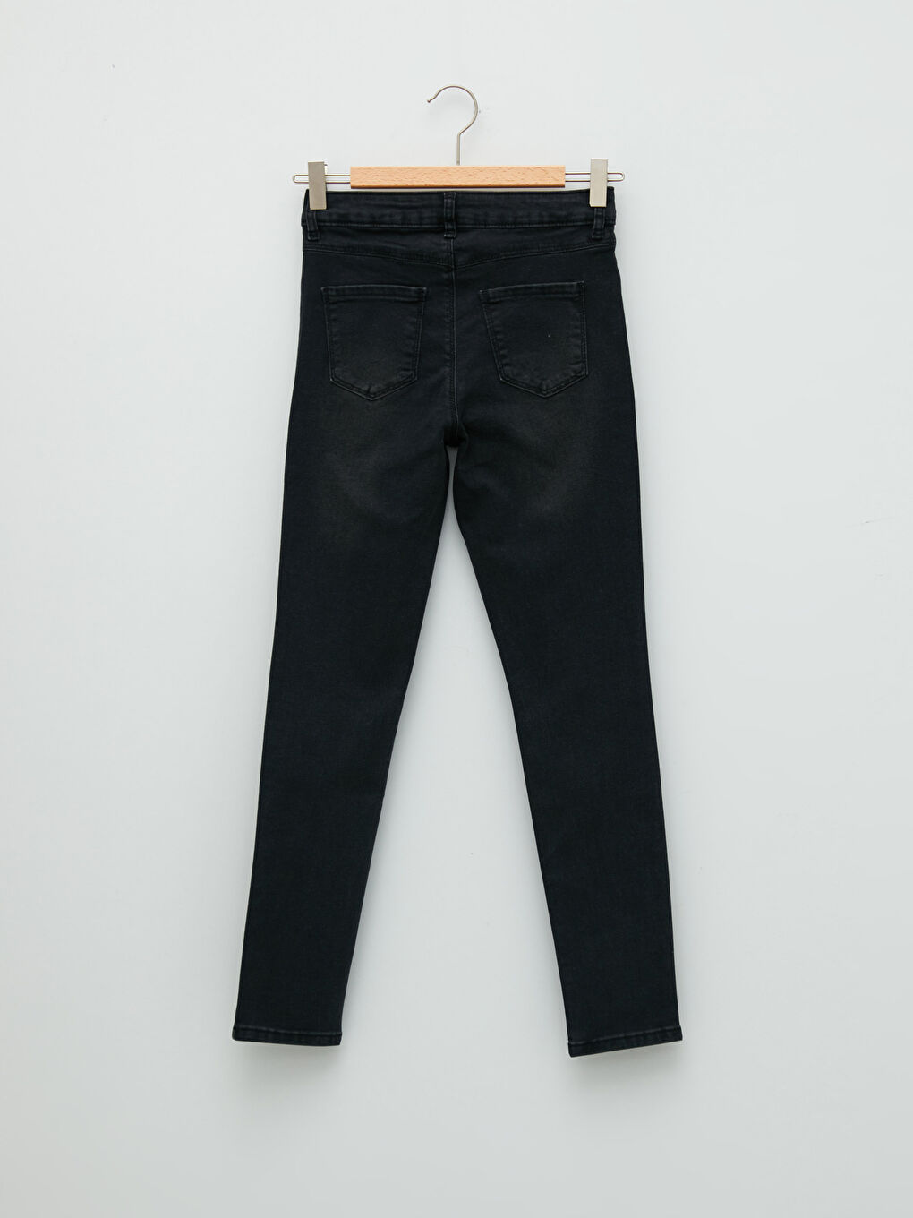 Siyah Skinny Fit Kız Çocuk Jean Pantolon-1