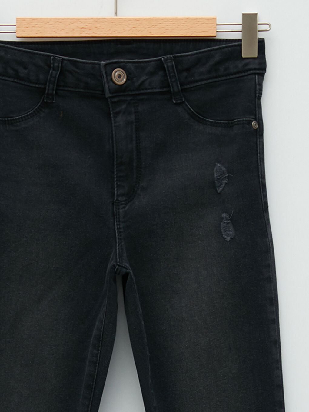 Siyah Skinny Fit Kız Çocuk Jean Pantolon-2