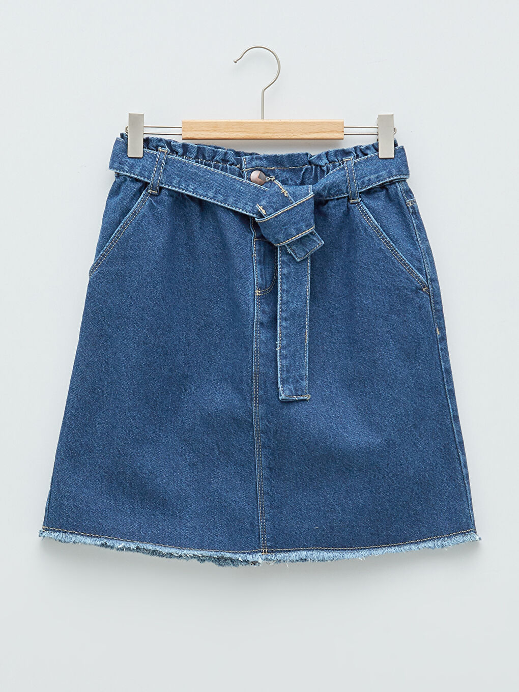 تنورة جينز بناتي بخصر مرن