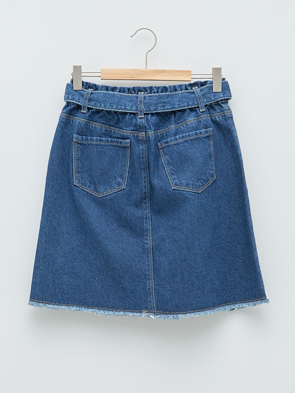 تنورة جينز بناتي بخصر مرن-1