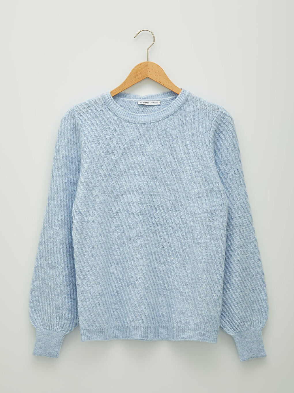 Pulover Tricotat cu Guler Rotund, Cu Model, Mânecă Lungă, pentru Femei-5