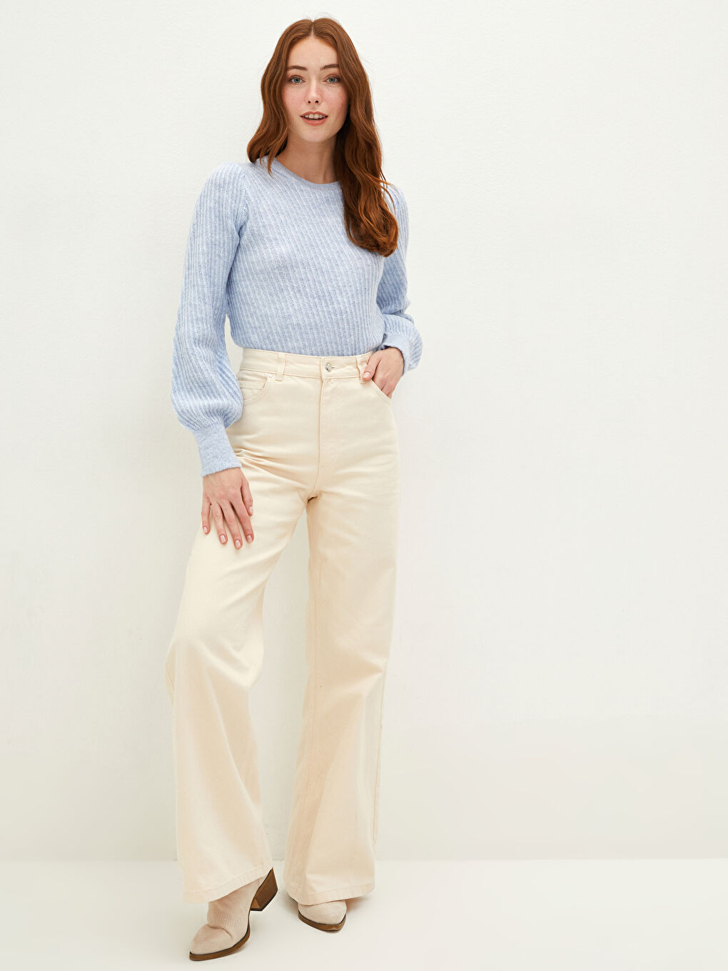 Pulover Tricotat cu Guler Rotund, Cu Model, Mânecă Lungă, pentru Femei-2