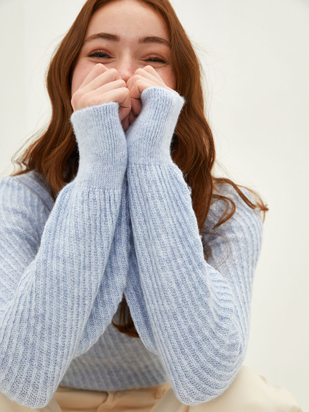 Pulover Tricotat cu Guler Rotund, Cu Model, Mânecă Lungă, pentru Femei-4