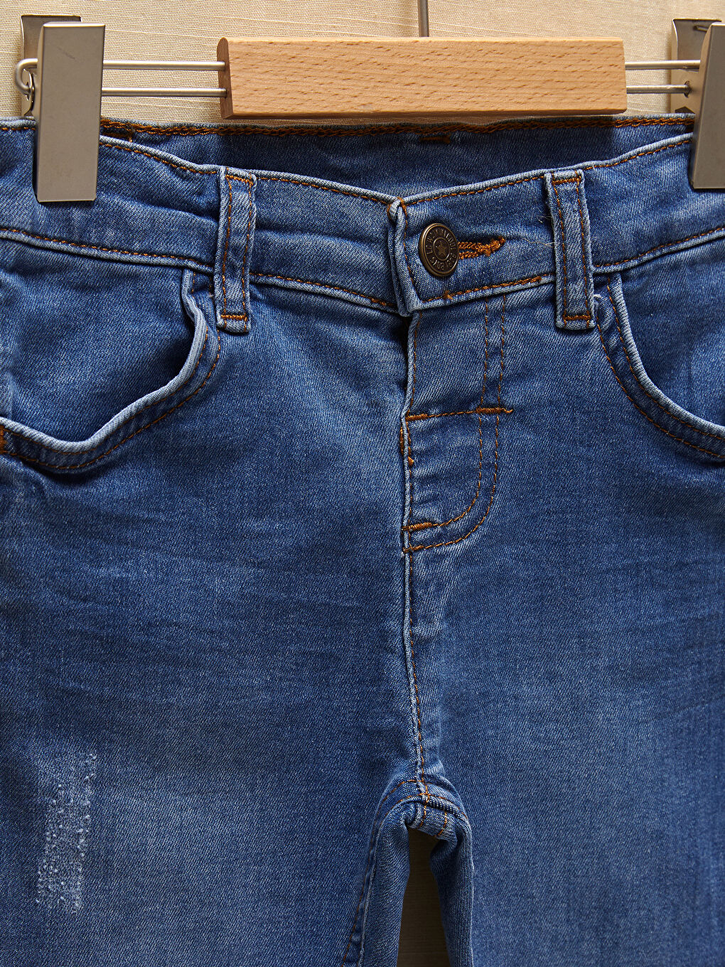 Өте тар пішімді негізгі ұл бала джинс шалбар-5