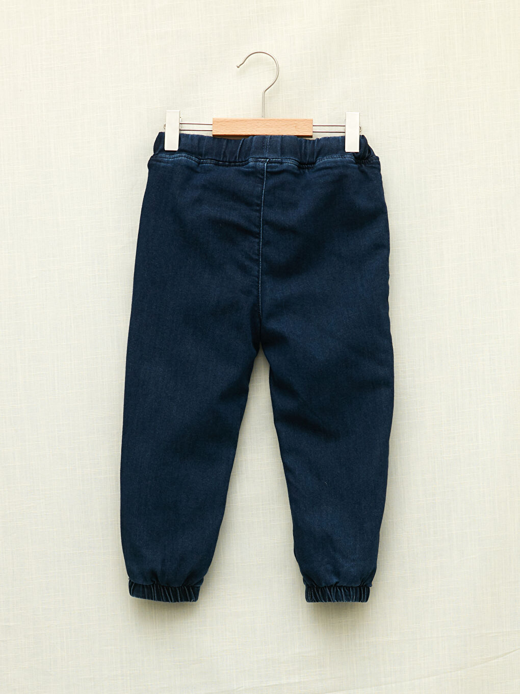 İndigo Beli Lastikli Basic Erkek Bebek Jean Pantolon-1