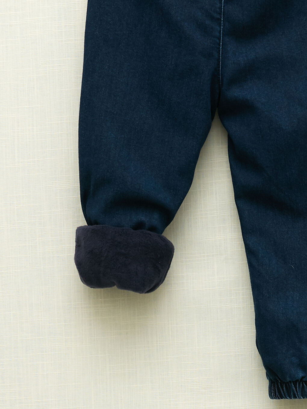 İndigo Beli Lastikli Basic Erkek Bebek Jean Pantolon-2