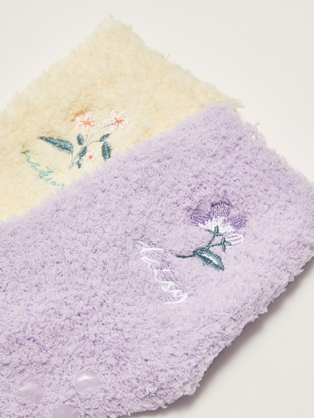 Flower Embroidered Women's Home Socks 2-Pack-2