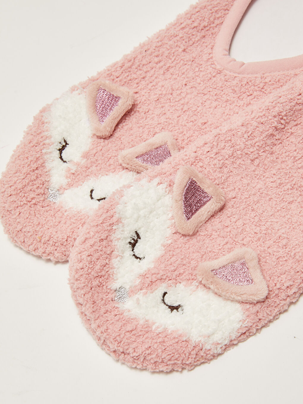 Pembe 3D Hayvan Figürlü Kaydırmaz Taban Kadın Ev Çorabı-2