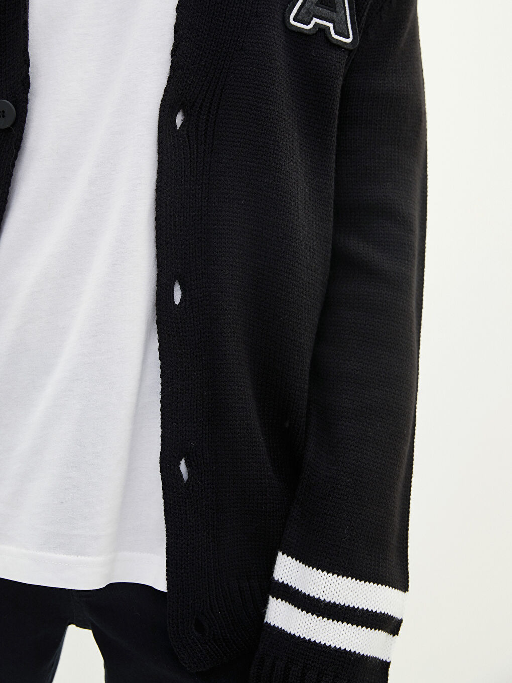 Slim Fit Shawl Collar Long Sleeve Men's Knitwear Cardigan-2