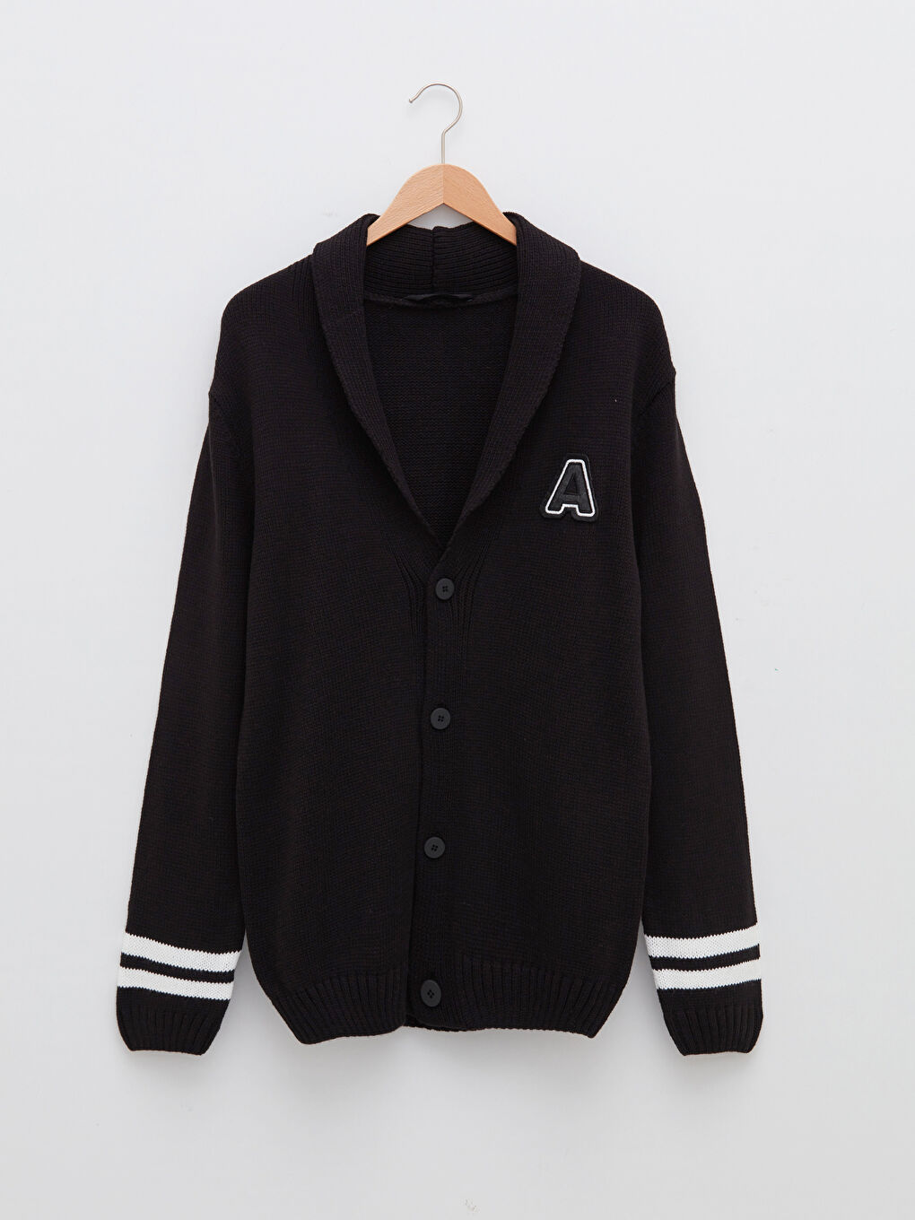 Slim Fit Shawl Collar Long Sleeve Men's Knitwear Cardigan-5