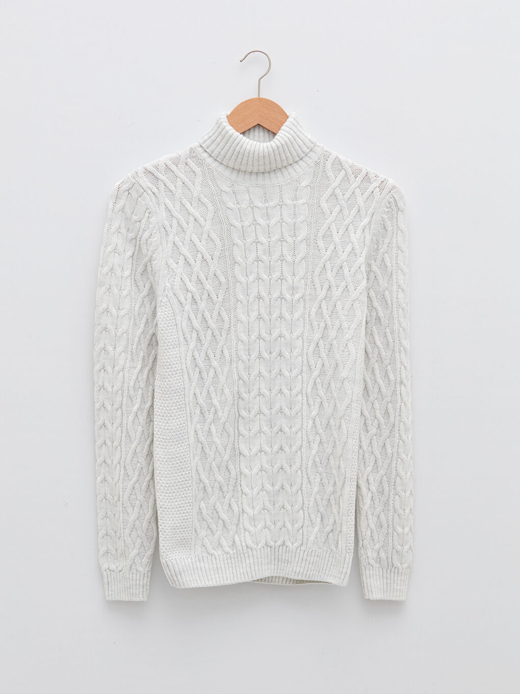 Pull-over Épais à Col roulé Manches longues pour Hommes en Tricot-5