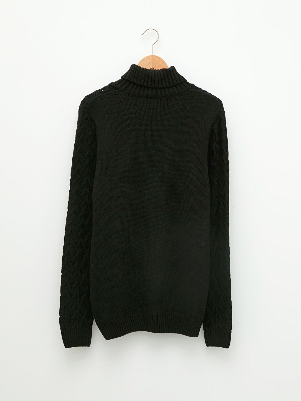 Turtleneck Long Sleeve Thick Men's Tricot Sweater-6