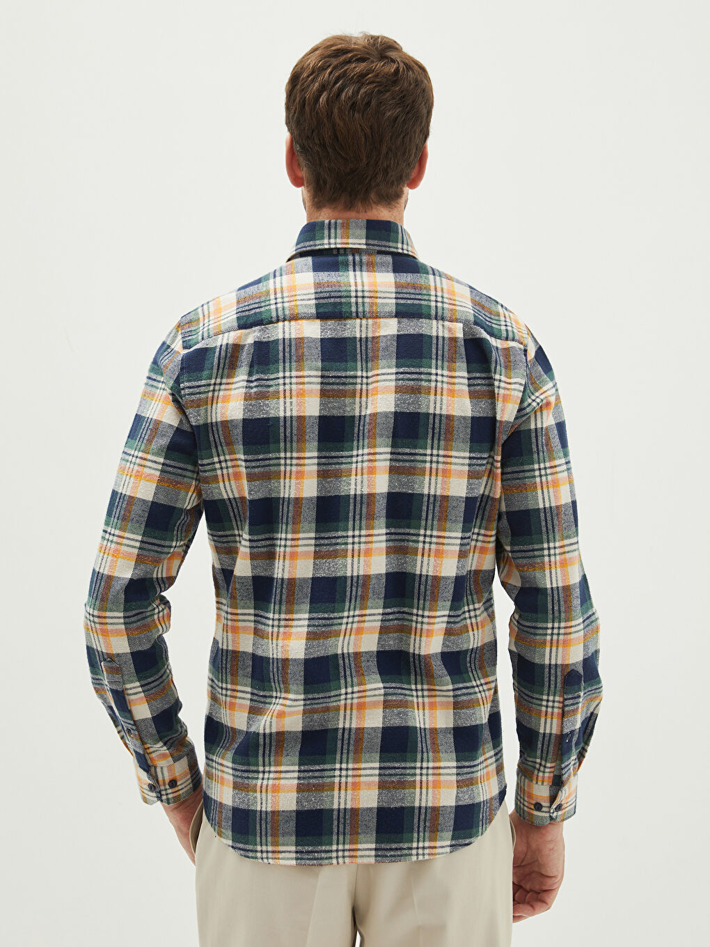 LCWAIKIKI Classic Regular Fit Long Sleeve Plaid Men's Flannel Shirt -W18091Z8-LN6