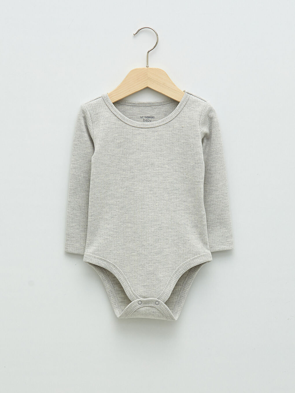 Mavi Bisiklet Yaka Uzun Kollu Basic Erkek Bebek Çıtçıtlı Bodysuit 2'li-2