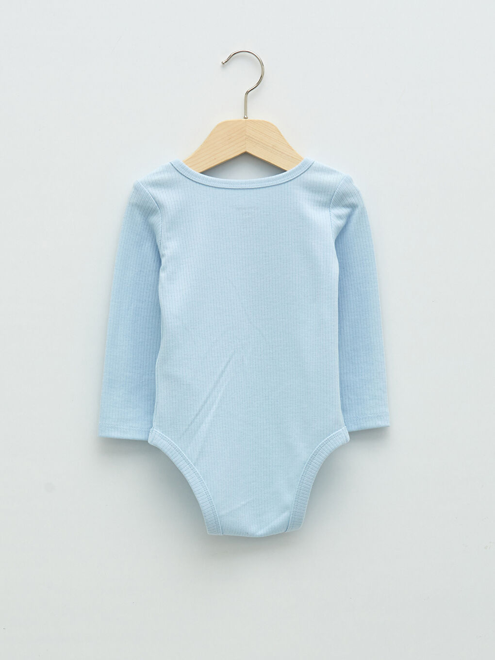 Mavi Bisiklet Yaka Uzun Kollu Basic Erkek Bebek Çıtçıtlı Bodysuit 2'li-3