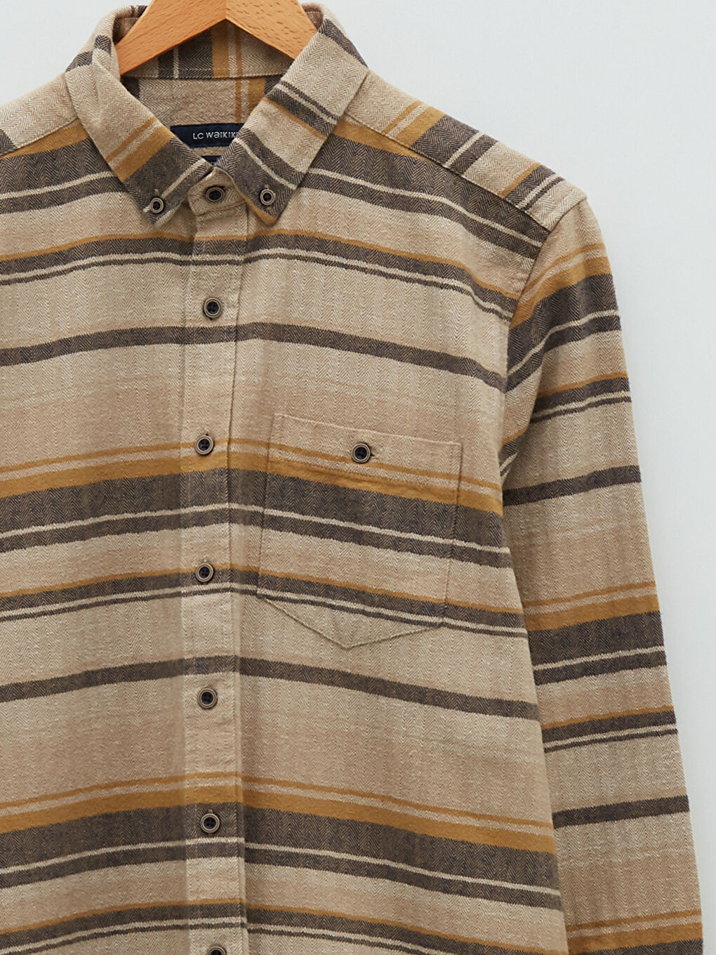 Мужчины Бежевый Верхняя рубашка-7