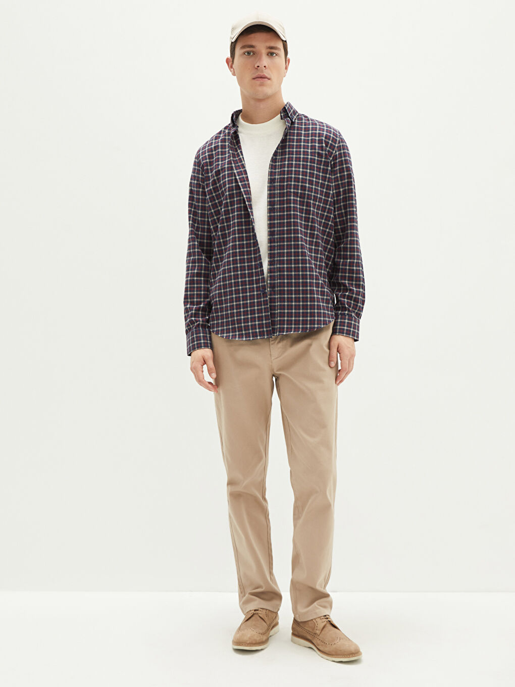 LCWAIKIKI Classic Regular Fit Long Sleeve Plaid Men's Shirt