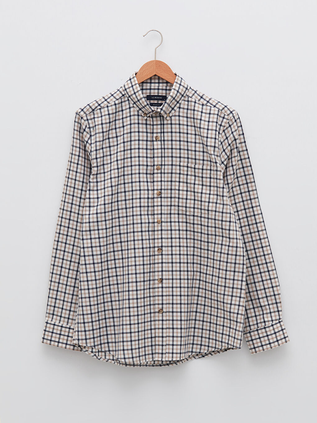 LCWAIKIKI Classic Regular Fit Long Sleeve Plaid Men's Shirt