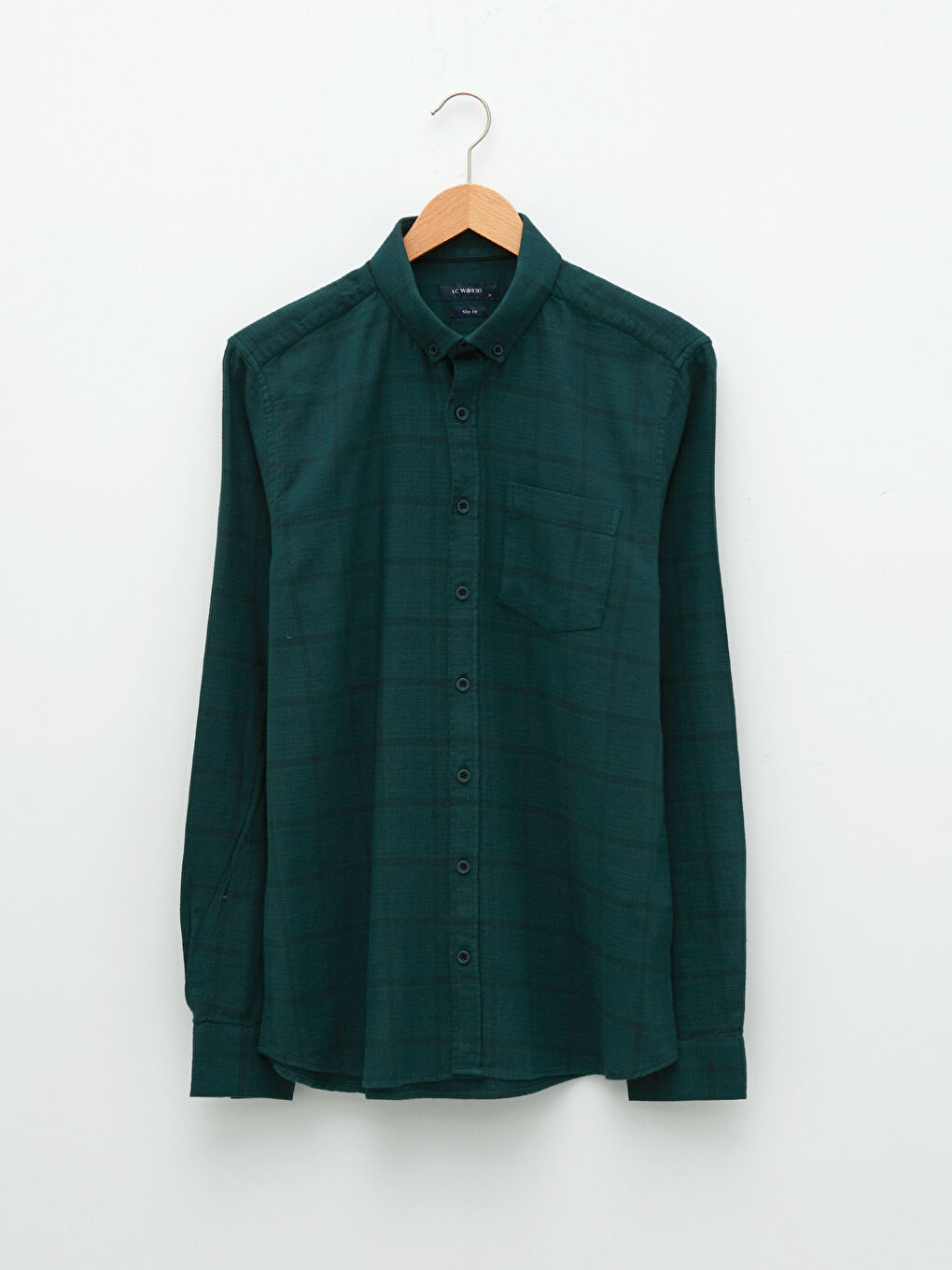 LCWAIKIKI Classic Slim Fit Long Sleeve Plaid Twill Men's Shirt -W18112Z8-LME