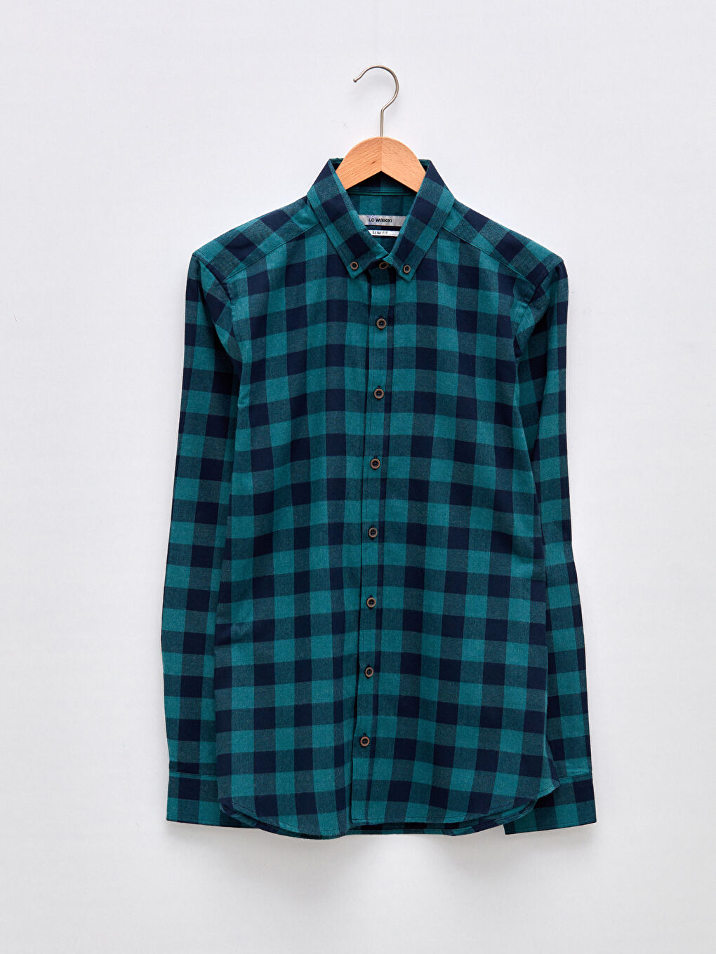 LCWAIKIKI Classic Slim Fit Long Sleeve Plaid Twill Men's Shirt -W18114Z8-LME