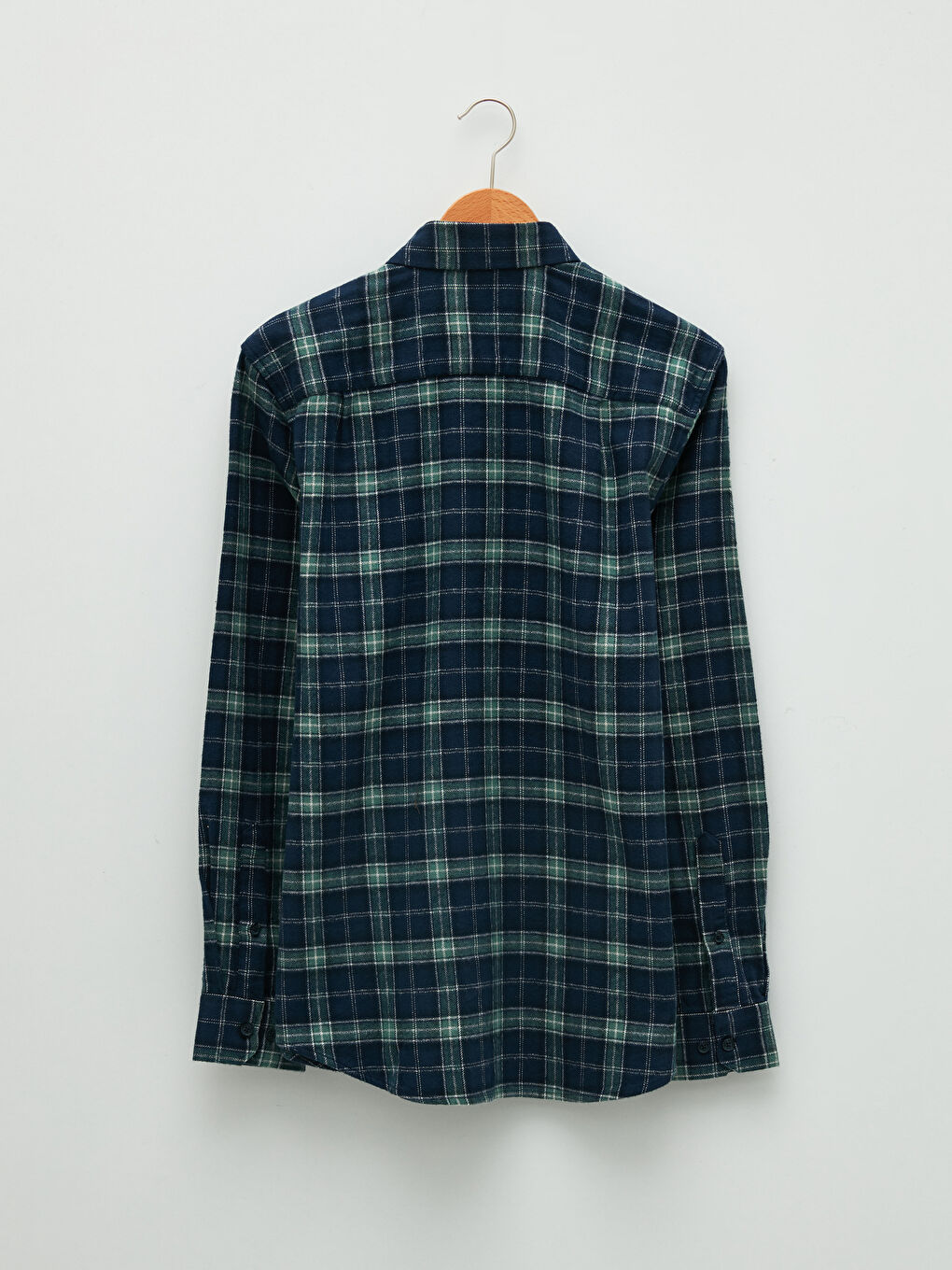 Regular Fit Long Sleeve Plaid Men's Flannel Shirt-6