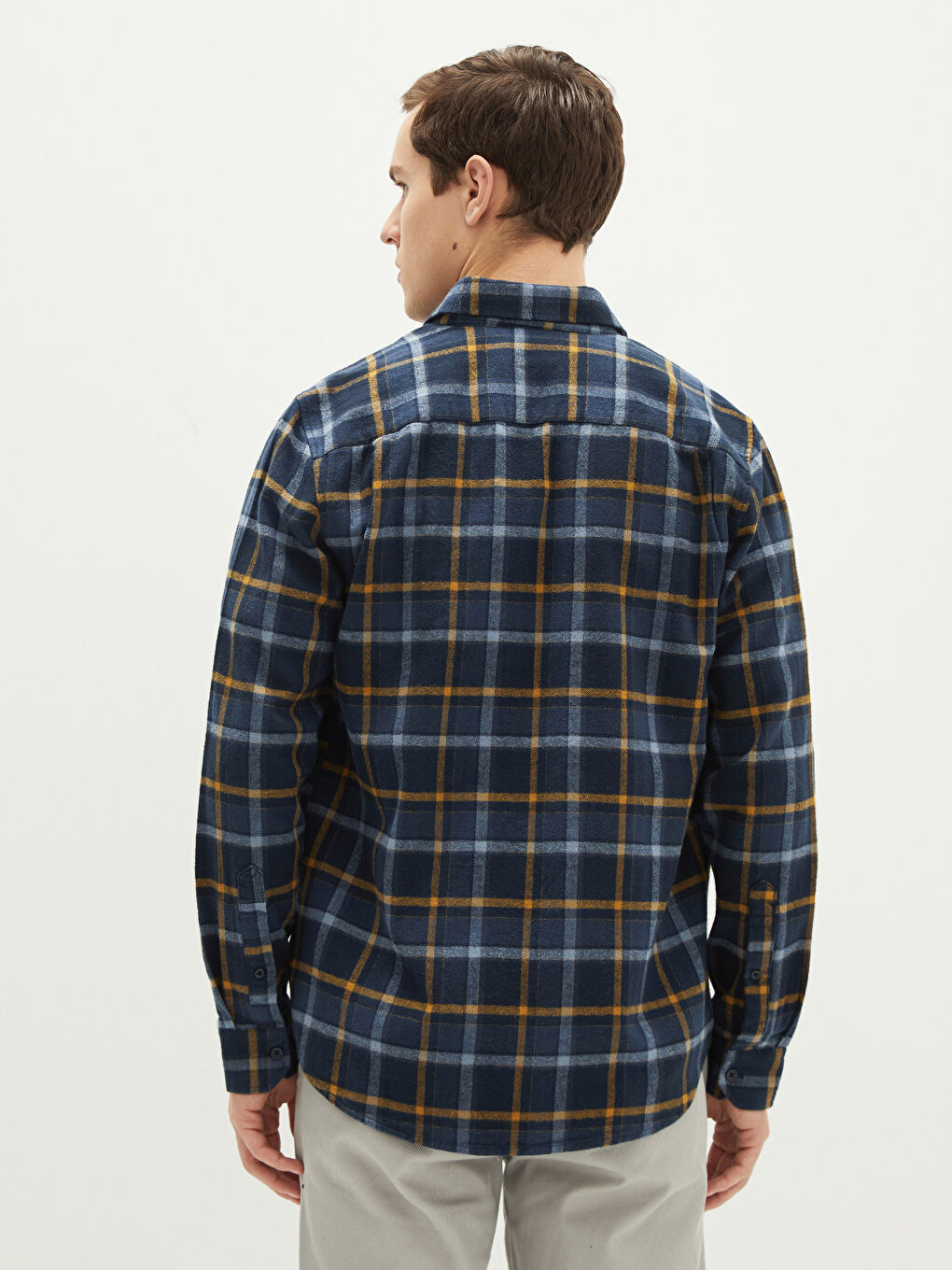 LCWAIKIKI Classic Regular Fit Long Sleeve Plaid Men's Flannel Shirt -W18119Z8-LN6