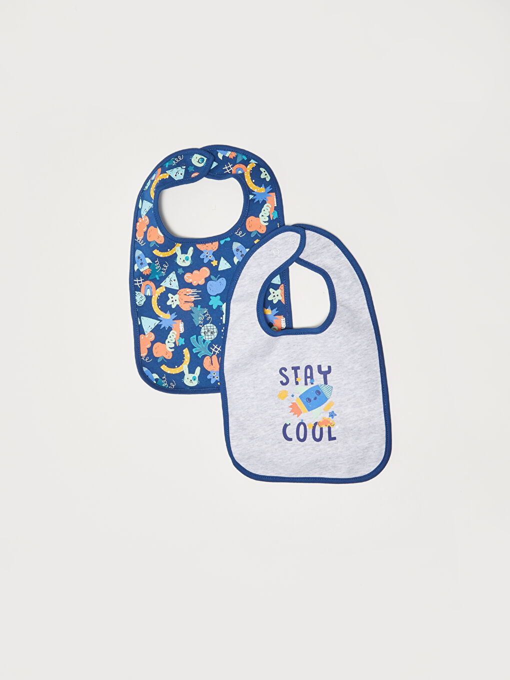 LCW baby Printed Baby Boys' Bib 2 Pack -W18125Z1-LS3