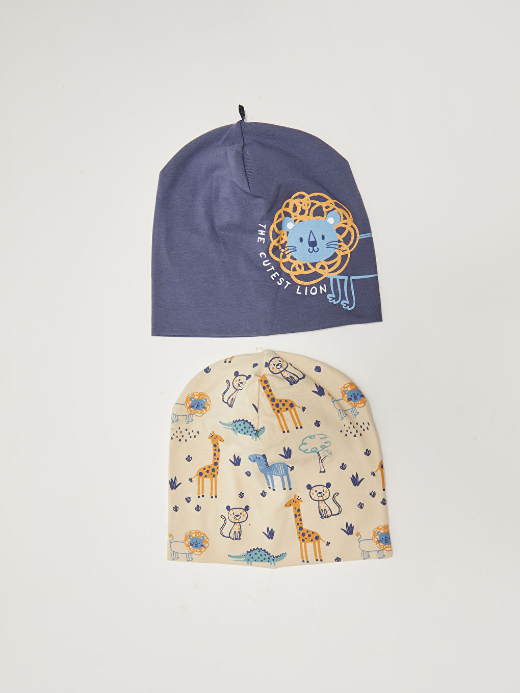 Printed Cotton Baby Boys' Beanie 2 Pack