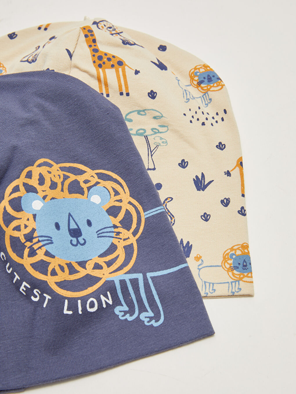 Printed Cotton Baby Boys' Beanie 2 Pack-1