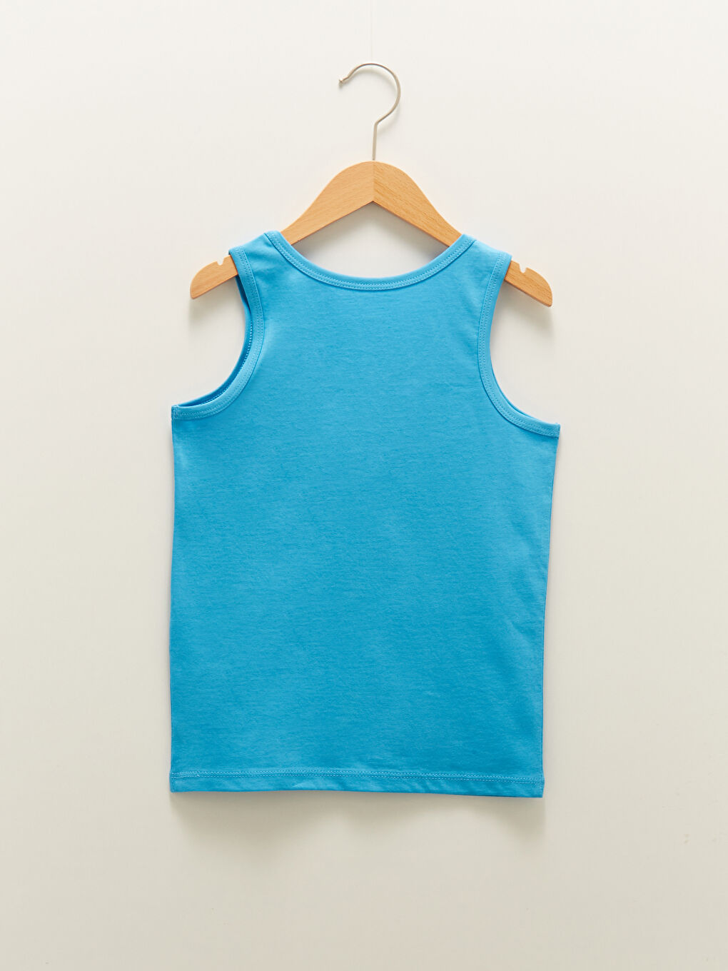 Beyaz Bisiklet Yaka Baskılı Pamuklu Erkek Çocuk Atlet 2'li-2