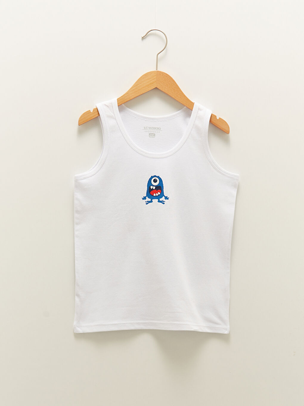 Crew Neck Printed Cotton Boy Singlet 2-Pack-1