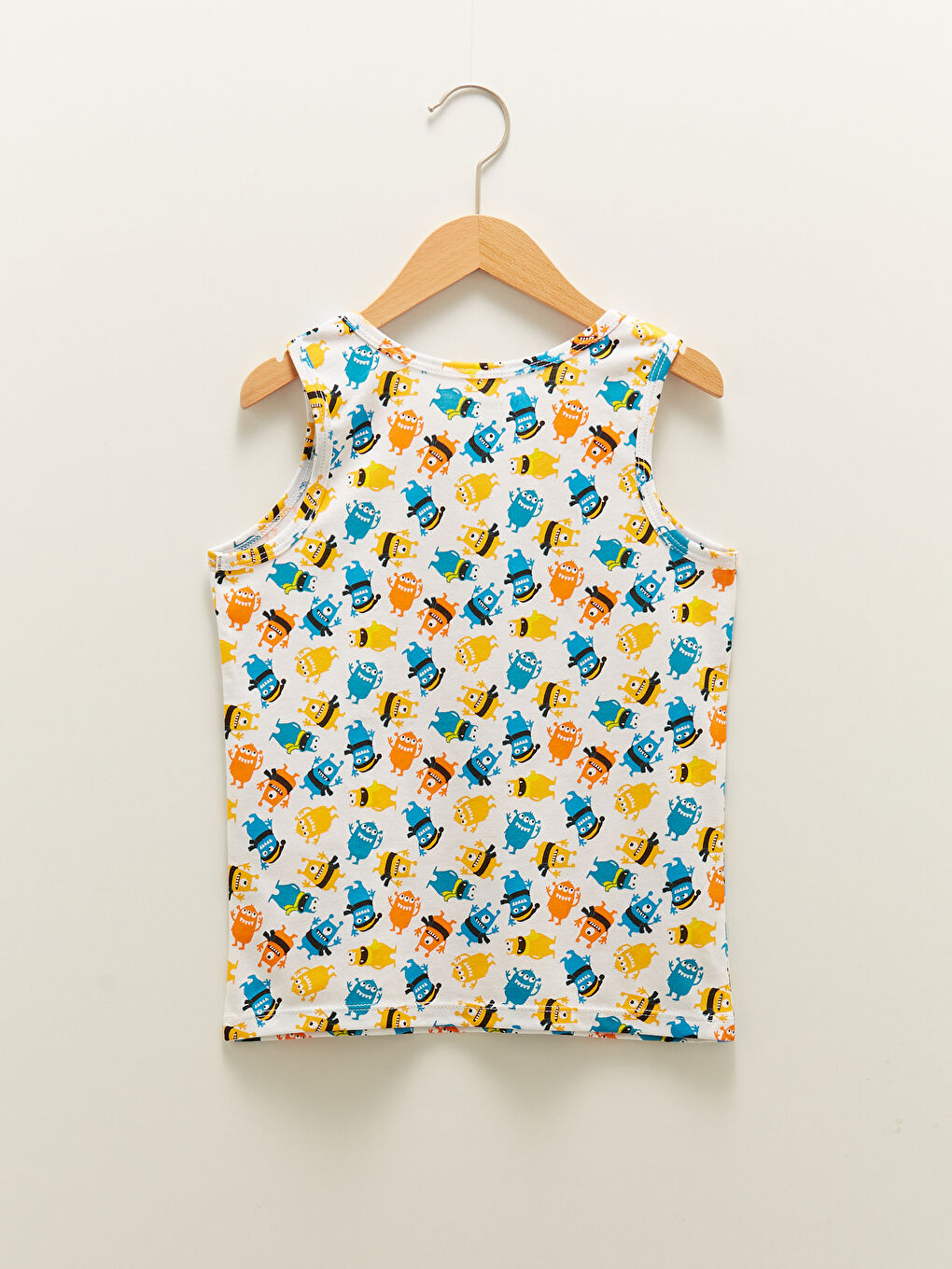 Crew Neck Printed Cotton Boy Singlet 2-Pack-4